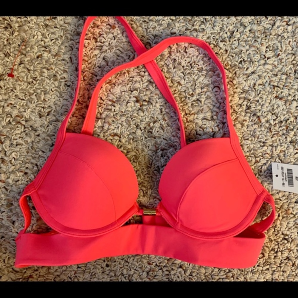 abercrombiePush Up Bikini top Bright Pink 32B NWT